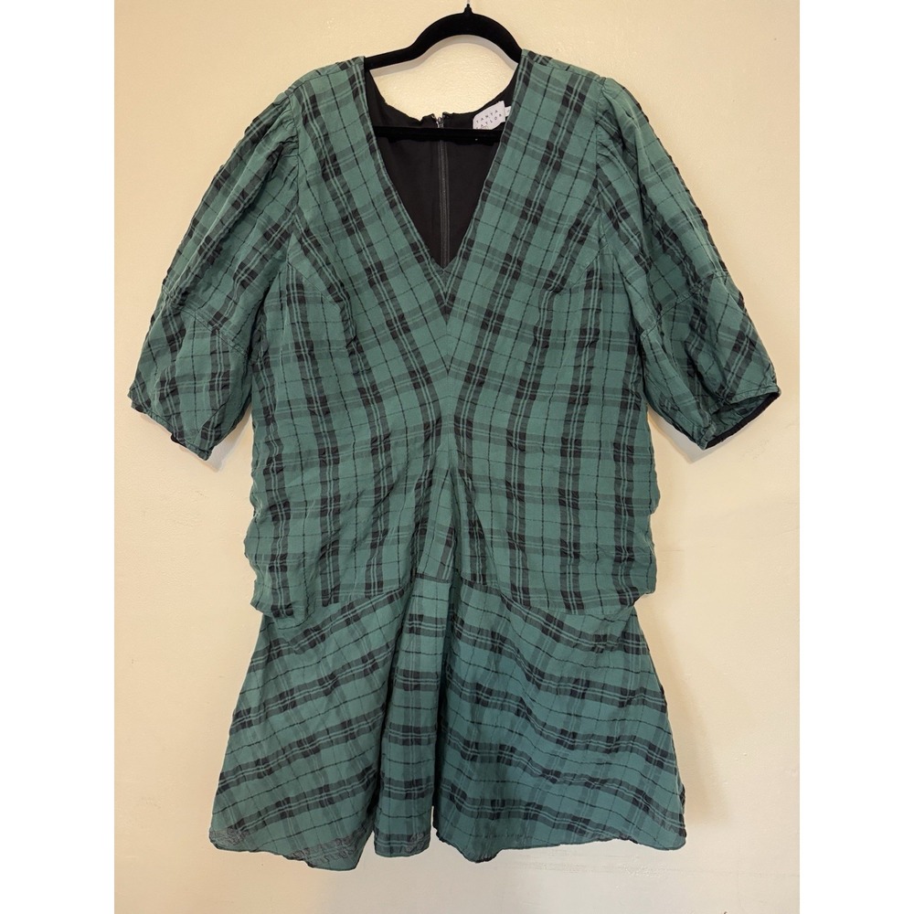 Tanya Taylor -‎ Emmaline Plaid Dress Green Size 18 - Picture 5 of 11